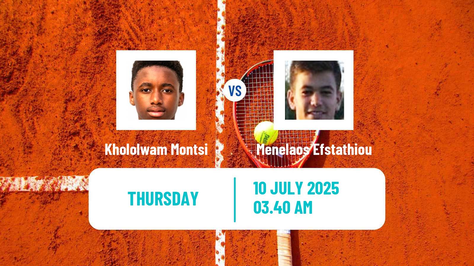 Tennis ITF M15 Hillcrest Men Khololwam Montsi - Menelaos Efstathiou