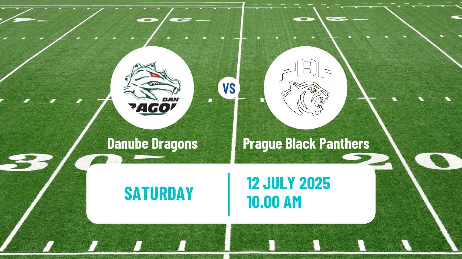 American football Austrian Football League Danube Dragons - Prague Black Panthers