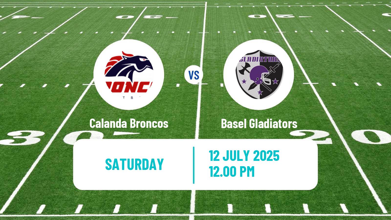 American football Swiss NLA American Football Calanda Broncos - Basel Gladiators