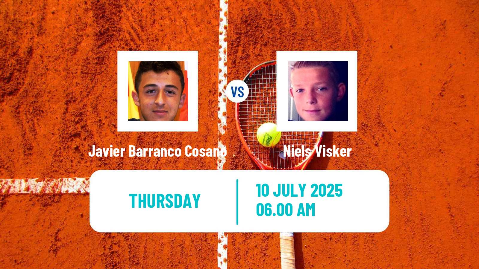 Tennis ITF M25 The Hague Men Javier Barranco Cosano - Niels Visker