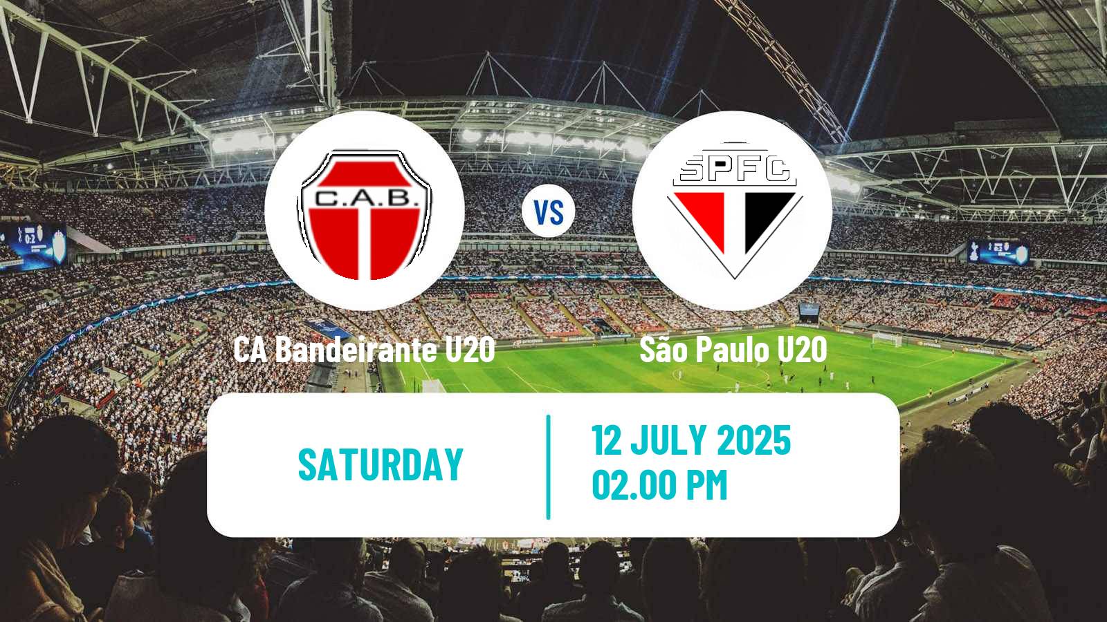 Soccer Brazilian Paulista U20 CA Bandeirante U20 - São Paulo U20
