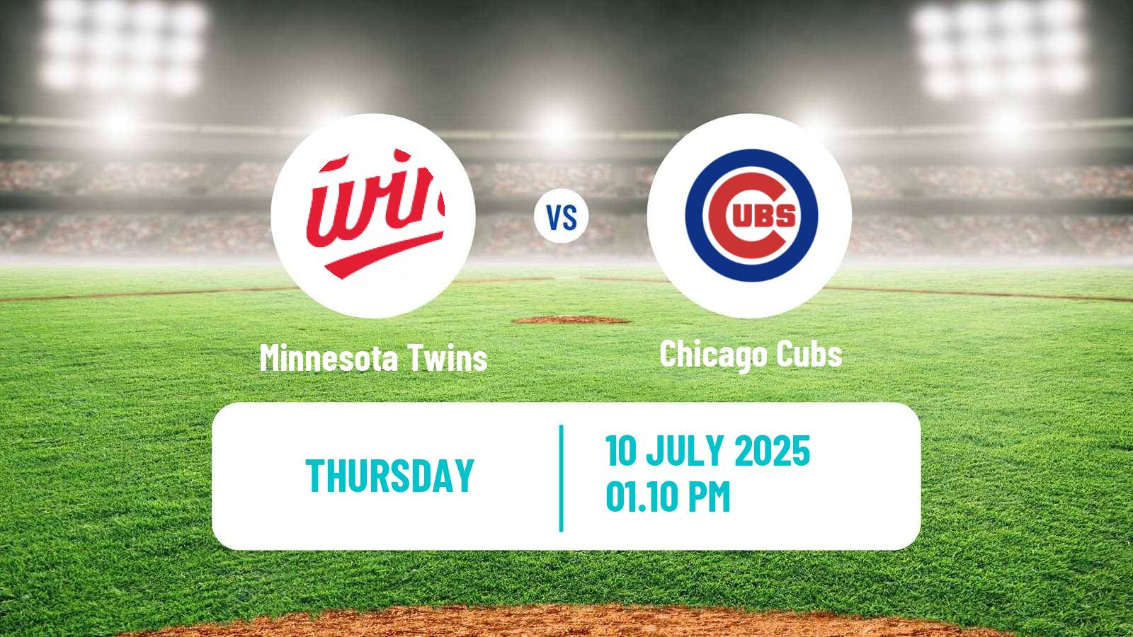 Baseball MLB Minnesota Twins - Chicago Cubs