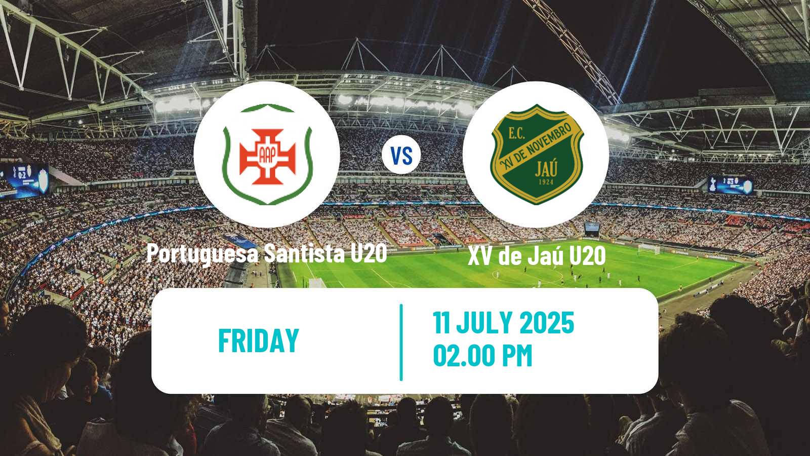 Soccer Brazilian Paulista U20 Portuguesa Santista U20 - XV de Jaú U20