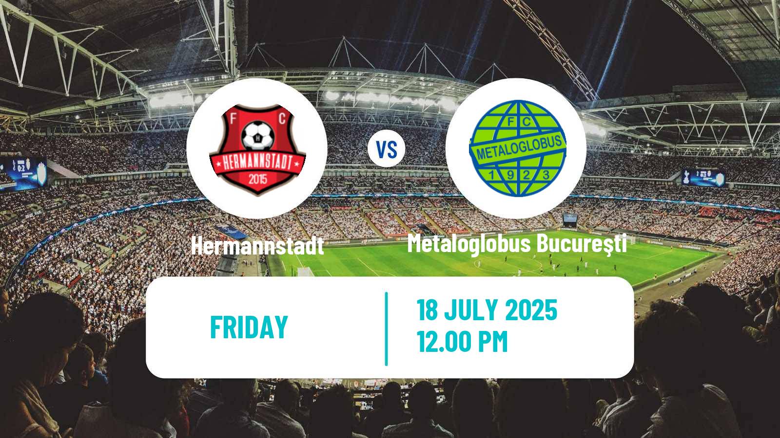 Soccer Romanian Liga 1 Hermannstadt - Metaloglobus Bucureşti