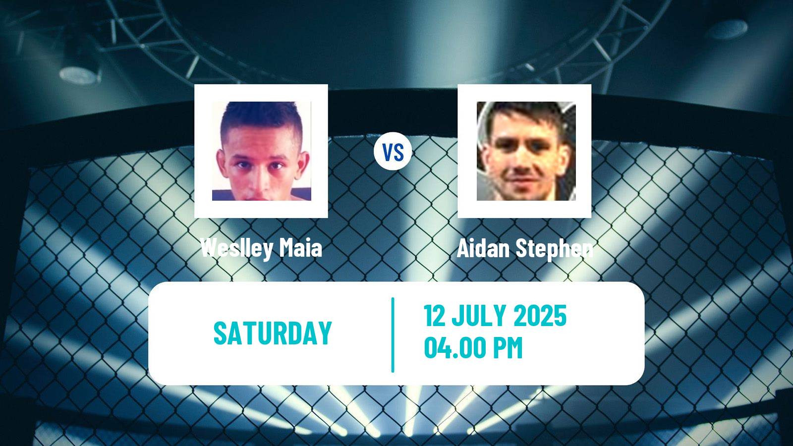 MMA Bantamweight Cage Warriors Men Weslley Maia - Aidan Stephen