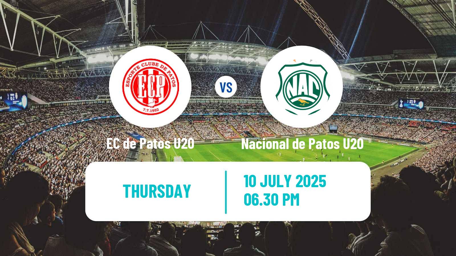 Soccer Brazilian Paraibano U20 EC de Patos U20 - Nacional de Patos U20