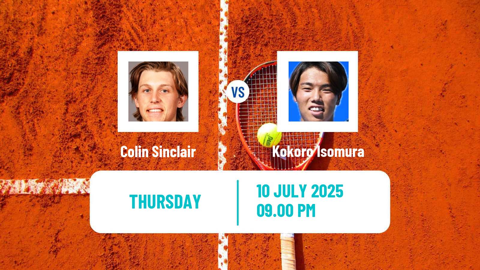 Tennis ITF M15 Tokyo 2 Men Colin Sinclair - Kokoro Isomura
