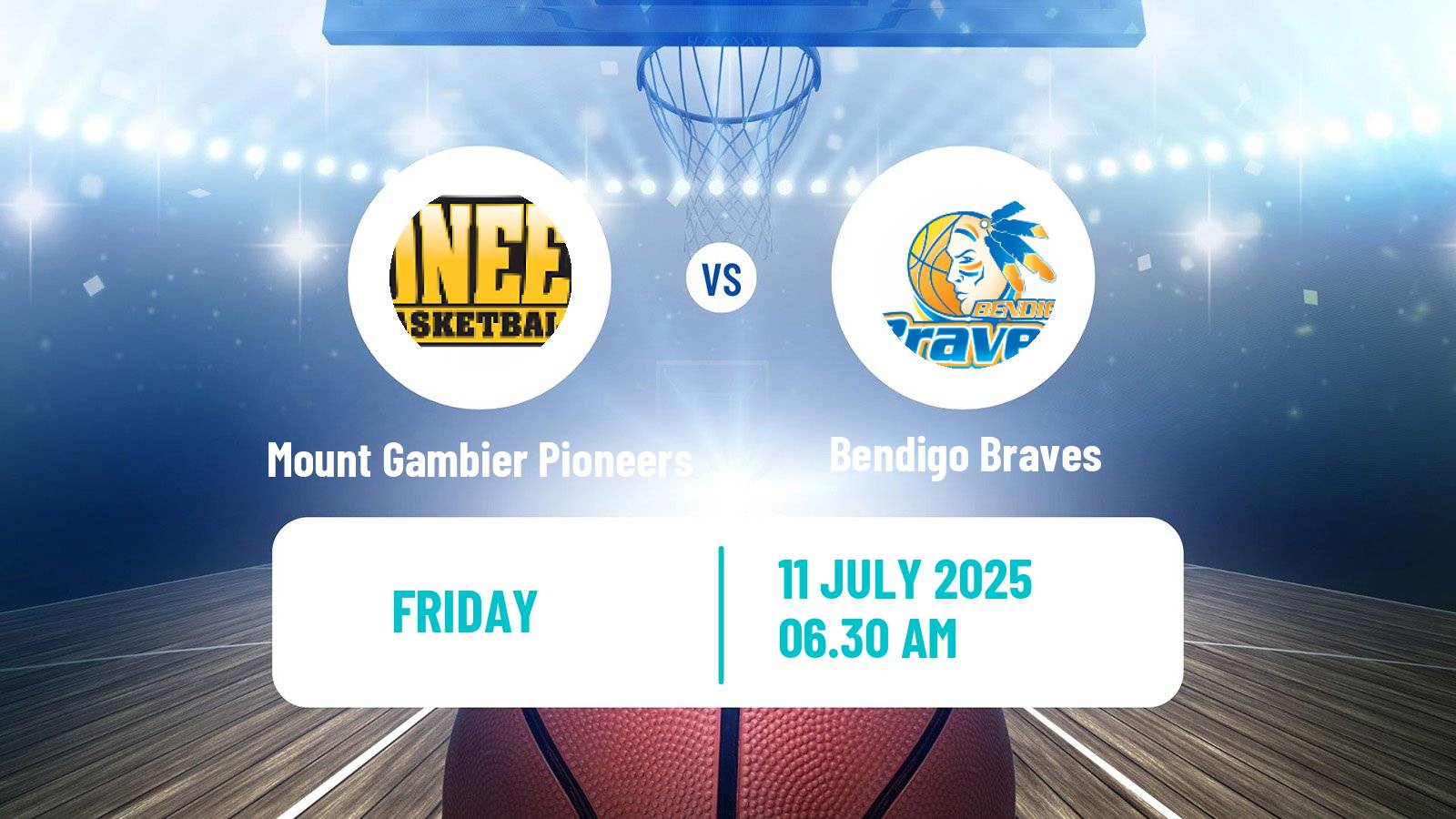 Basketball Australian NBL1 South Mount Gambier Pioneers - Bendigo Braves
