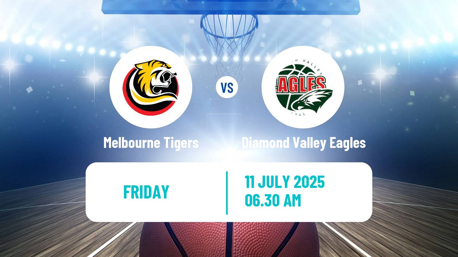 Basketball Australian NBL1 South Melbourne Tigers - Diamond Valley Eagles