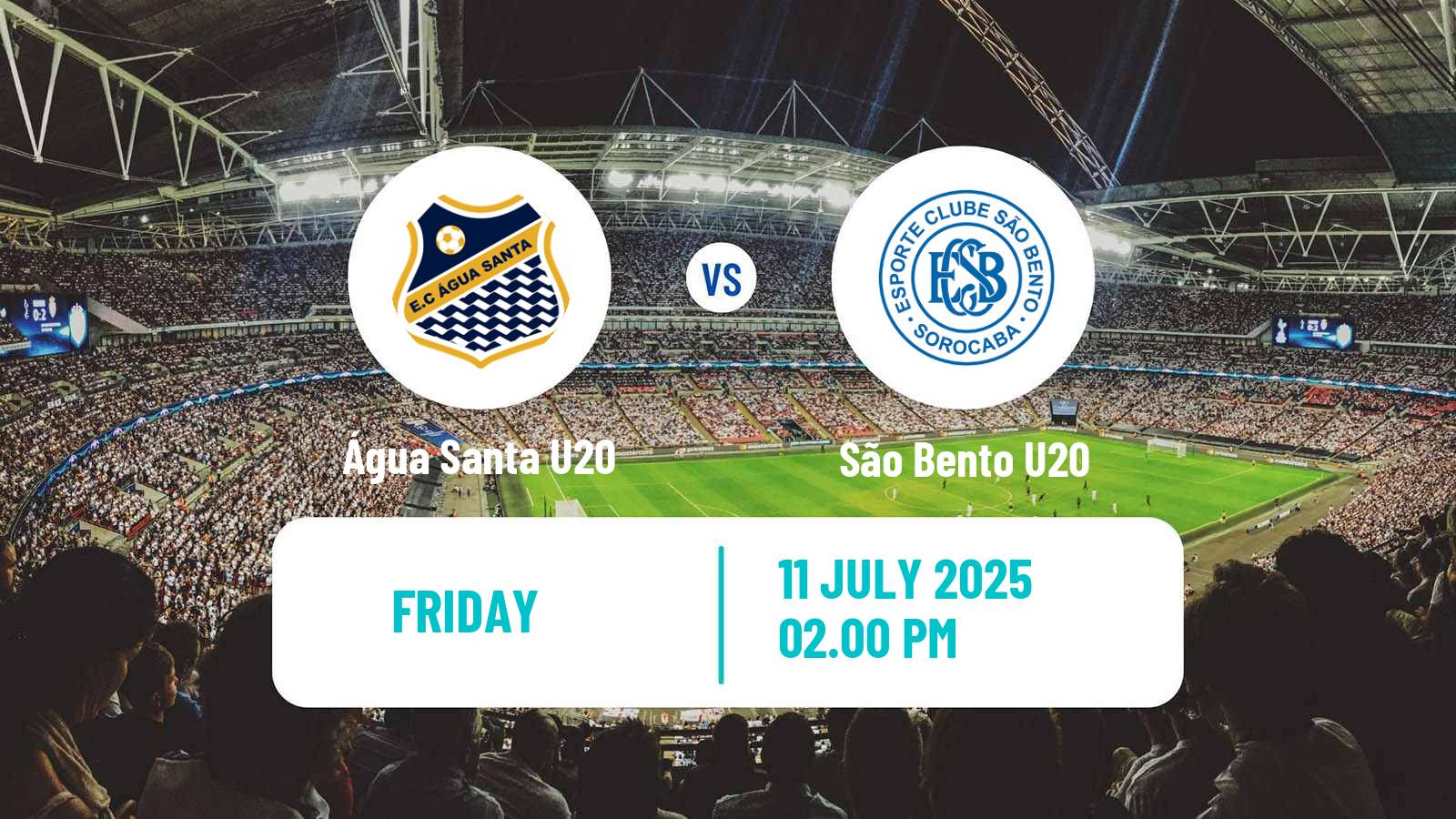Soccer Brazilian Paulista U20 Água Santa U20 - São Bento U20