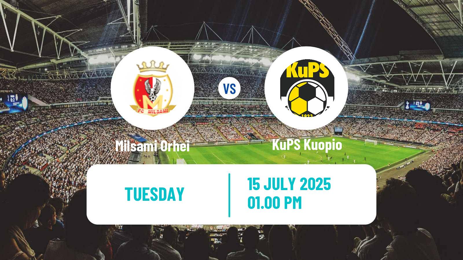 Soccer UEFA Champions League Milsami Orhei - KuPS Kuopio