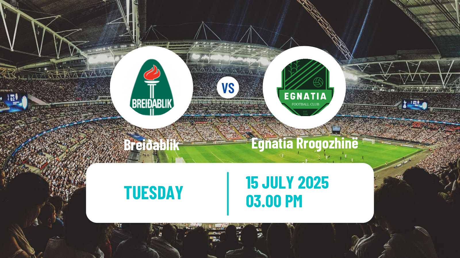 Soccer UEFA Champions League Breiðablik - Egnatia Rrogozhinë