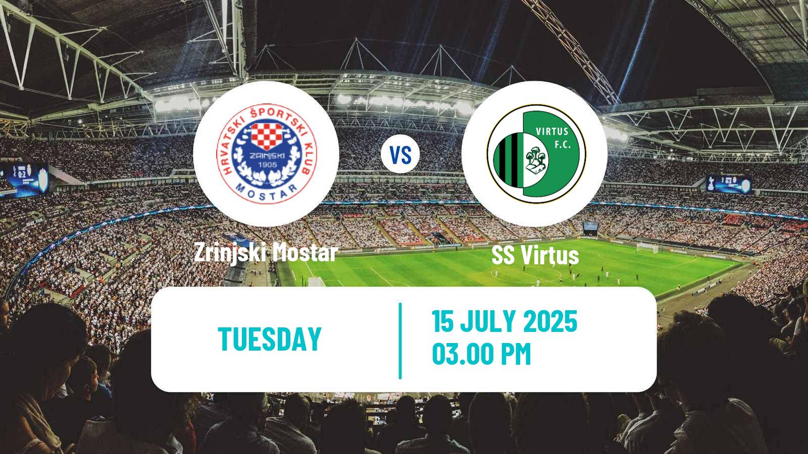 Soccer UEFA Champions League Zrinjski Mostar - Virtus