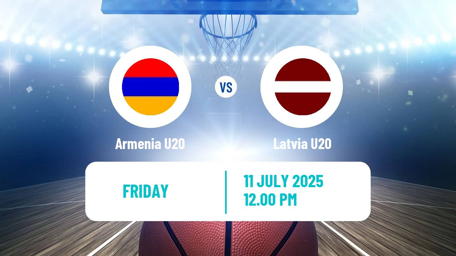 Basketball EuroBasket U20 B Armenia U20 - Latvia U20