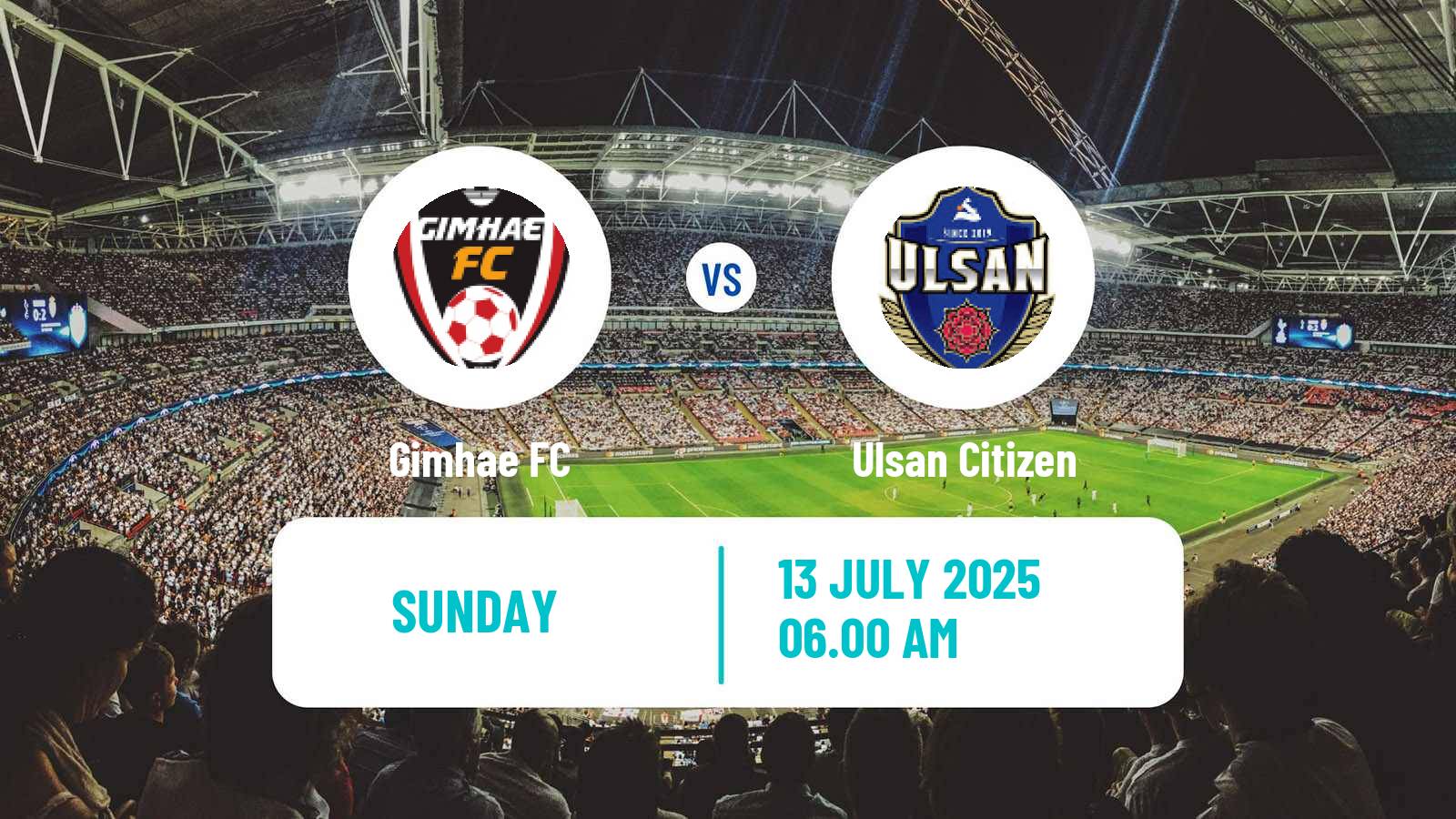 Soccer South Korean K3 League Gimhae - Ulsan Citizen