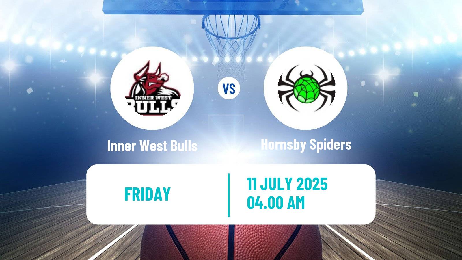 Basketball Australian NBL1 East Women Inner West Bulls - Hornsby Spiders