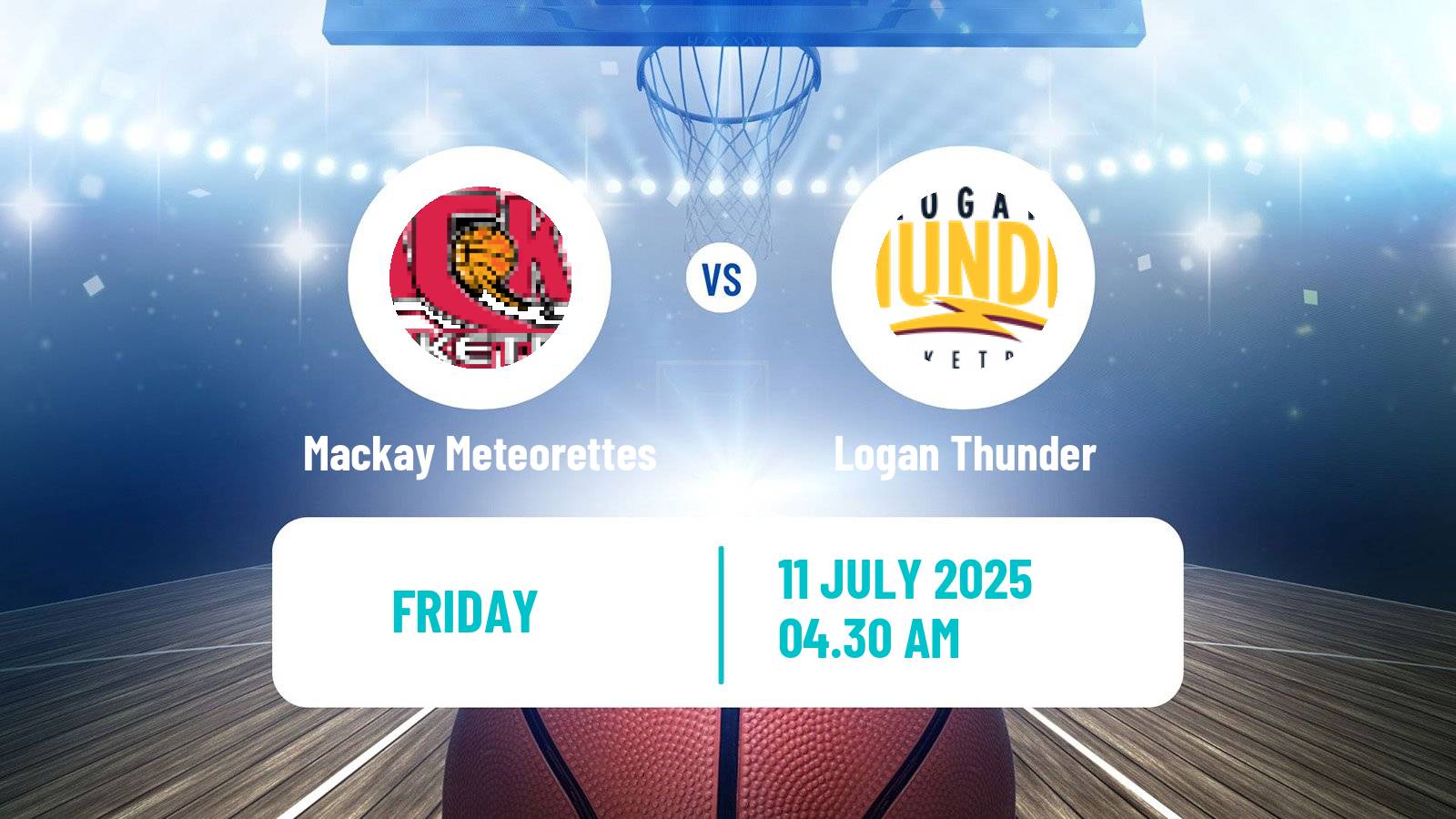 Basketball Australian NBL1 North Women Mackay Meteorettes - Logan Thunder