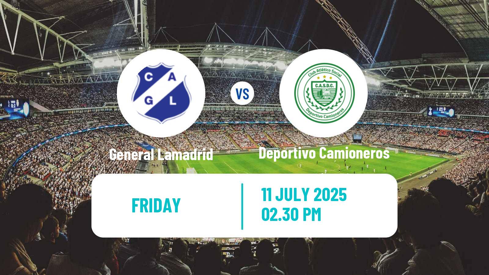 Soccer Argentinian Primera C General Lamadrid - Deportivo Camioneros