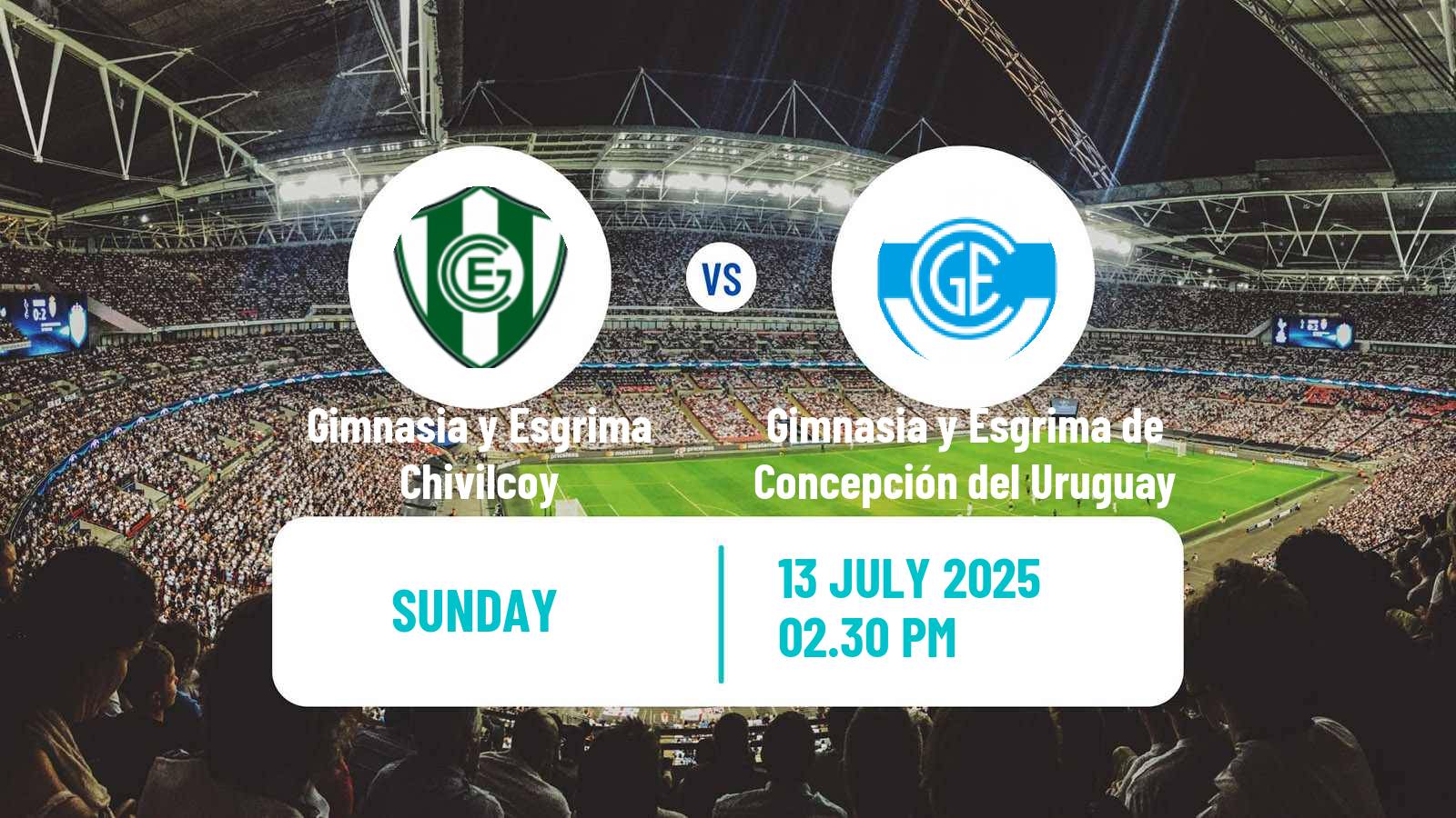 Soccer Argentinian Torneo Federal Gimnasia y Esgrima Chivilcoy - Gimnasia y Esgrima de Concepción del Uruguay