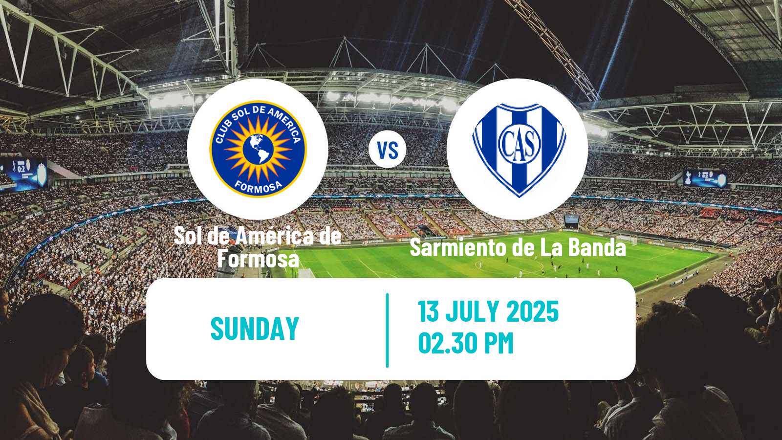 Soccer Argentinian Torneo Federal Sol de América de Formosa - Sarmiento de La Banda