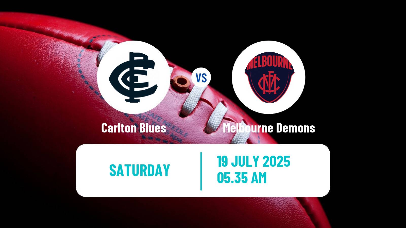 Aussie rules AFL Carlton Blues - Melbourne Demons