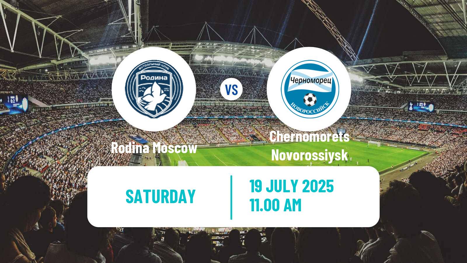 Soccer Russian FNL Rodina Moscow - Chernomorets Novorossiysk