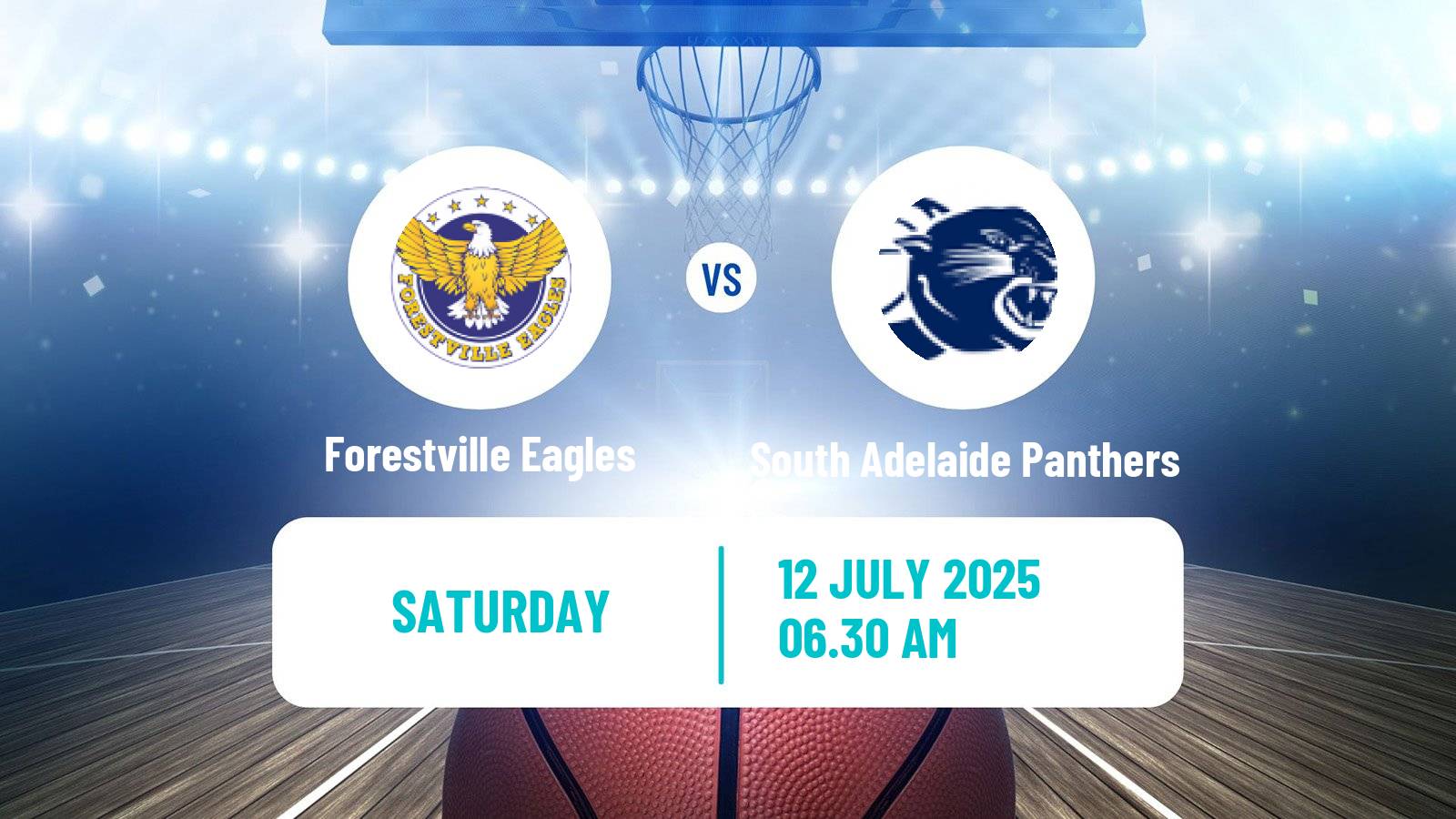 Basketball Australian NBL1 Central Forestville Eagles - South Adelaide Panthers