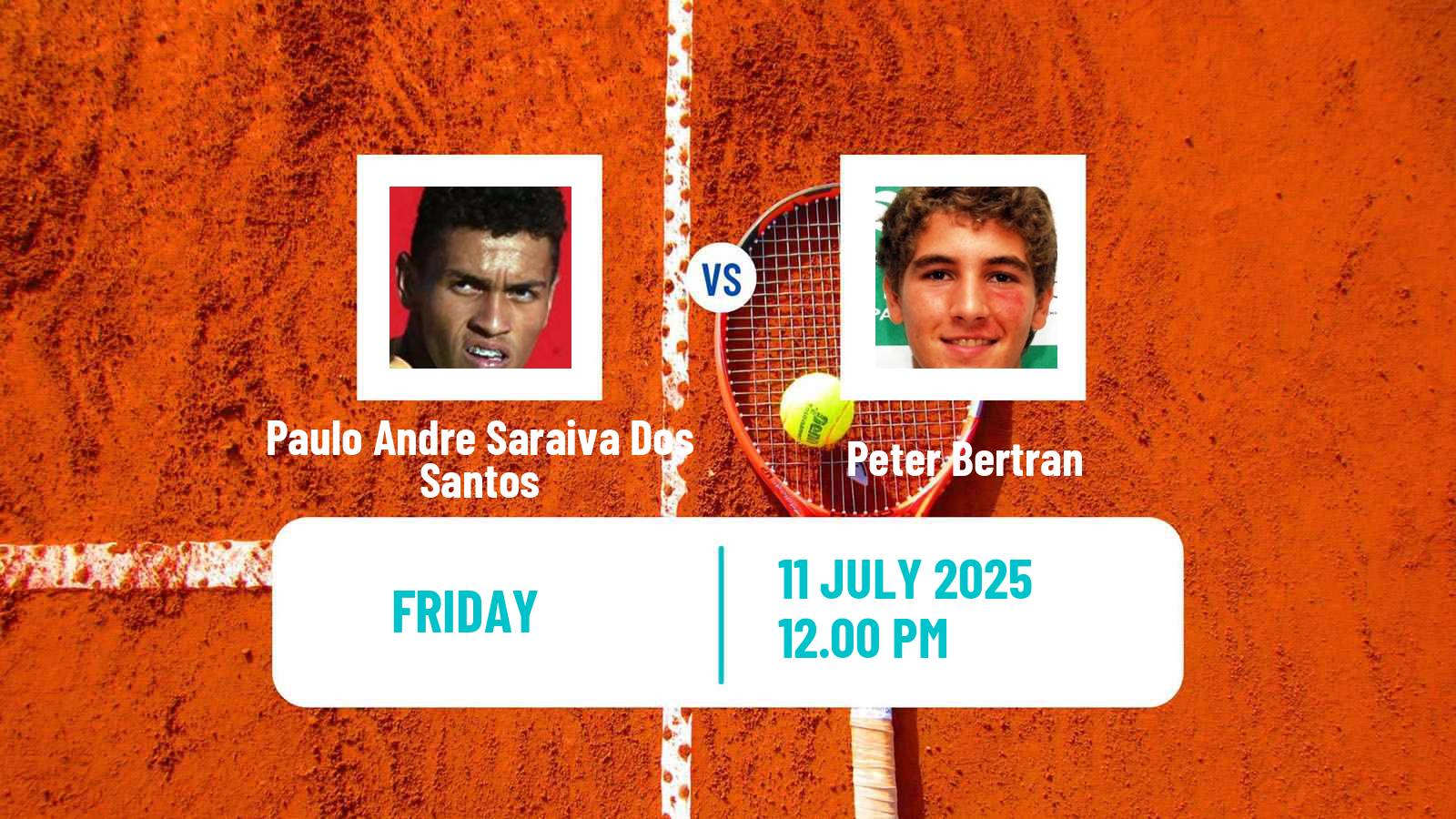 Tennis ITF M25 Villavicencio Men Paulo Andre Saraiva Dos Santos - Peter Bertran