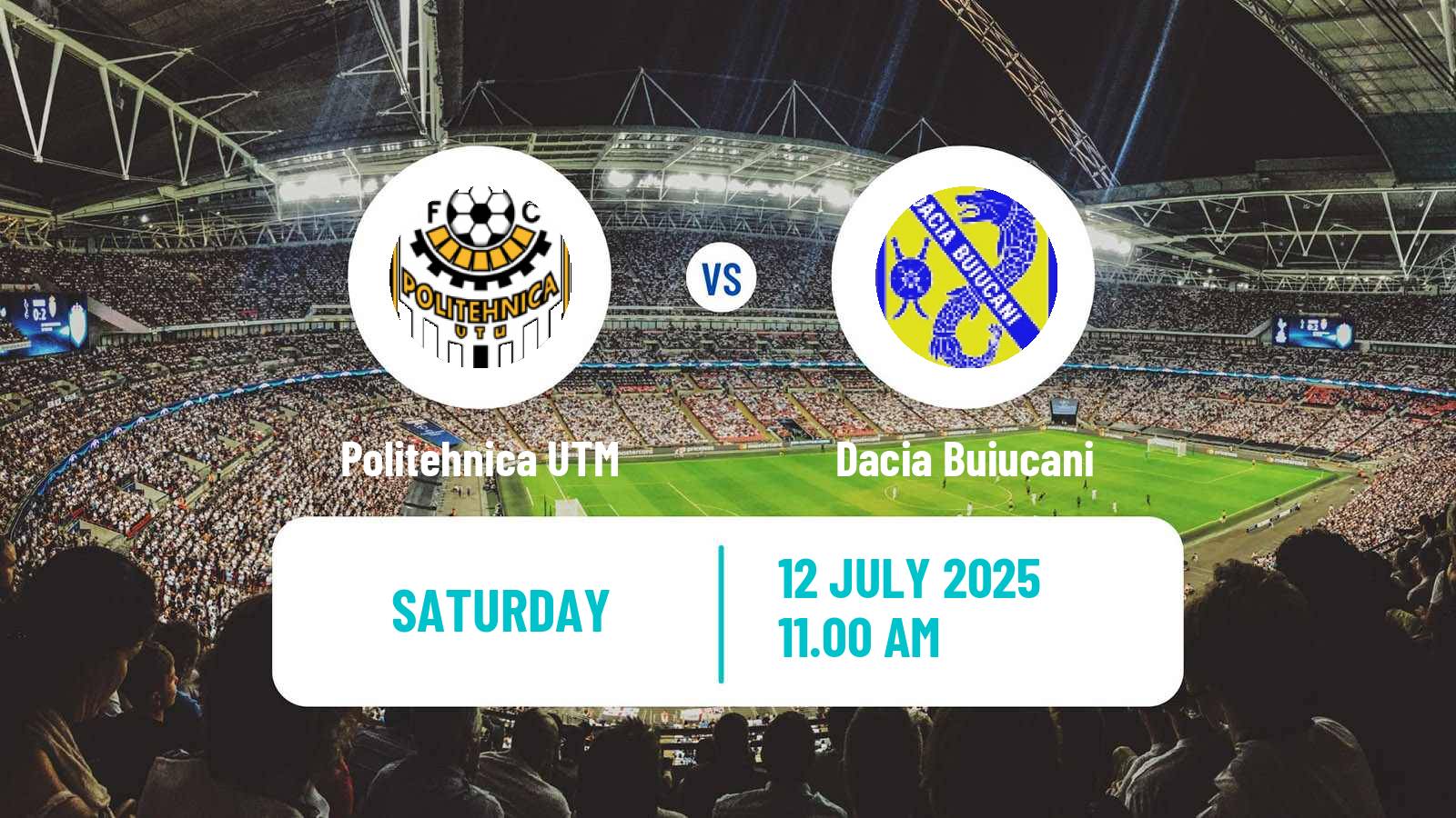 Soccer Moldovan Super Liga Politehnica UTM - Dacia Buiucani