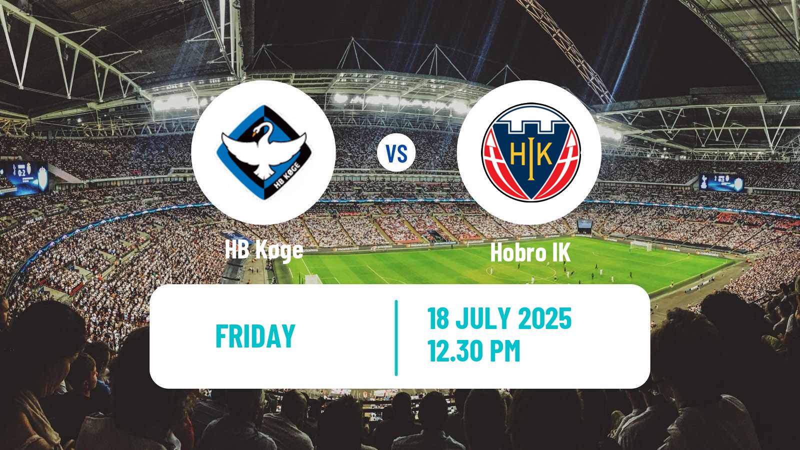 Soccer Danish 1 Division HB Køge - Hobro