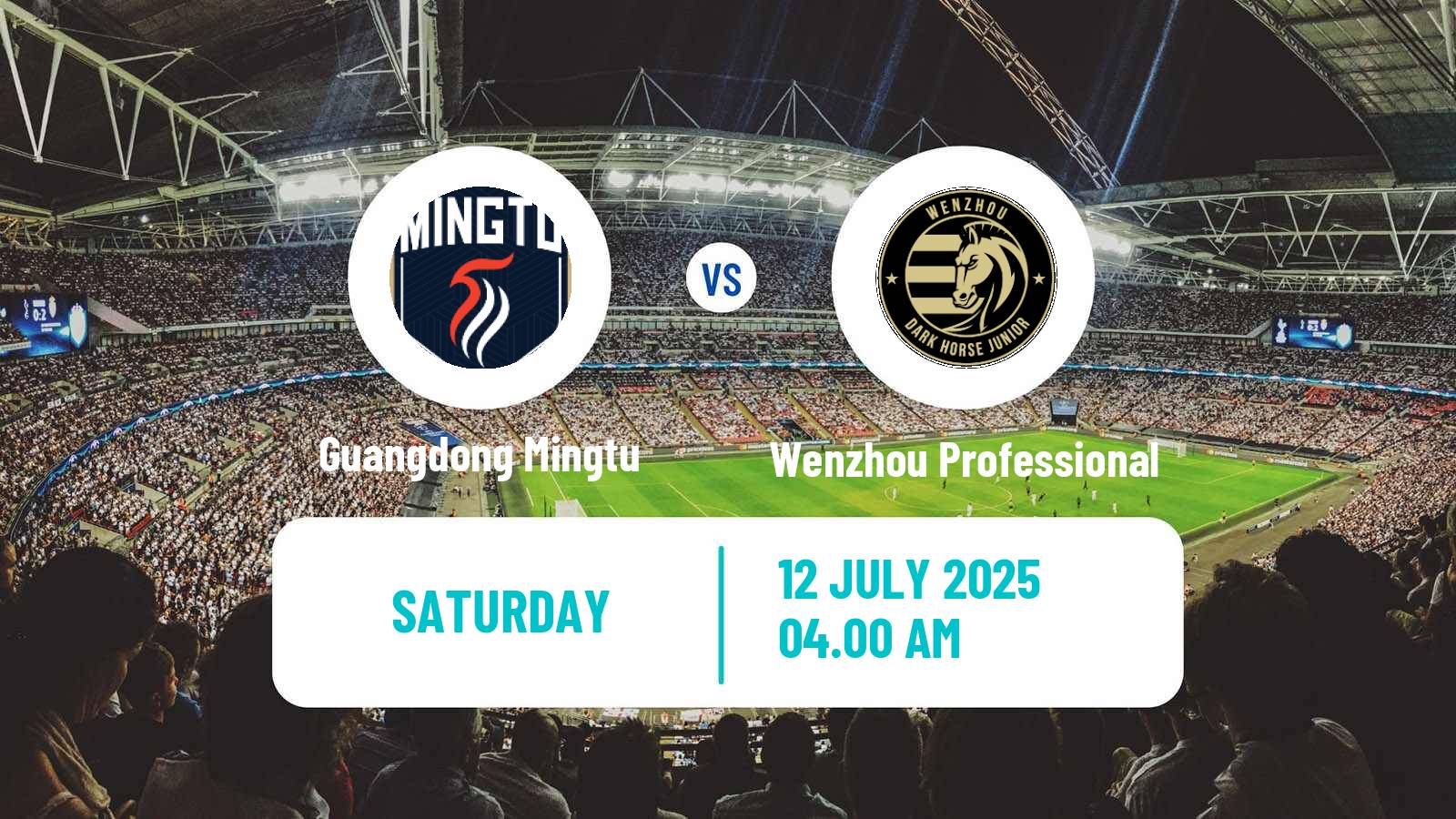Soccer Chinese Yi League Guangdong Mingtu - Wenzhou Professional