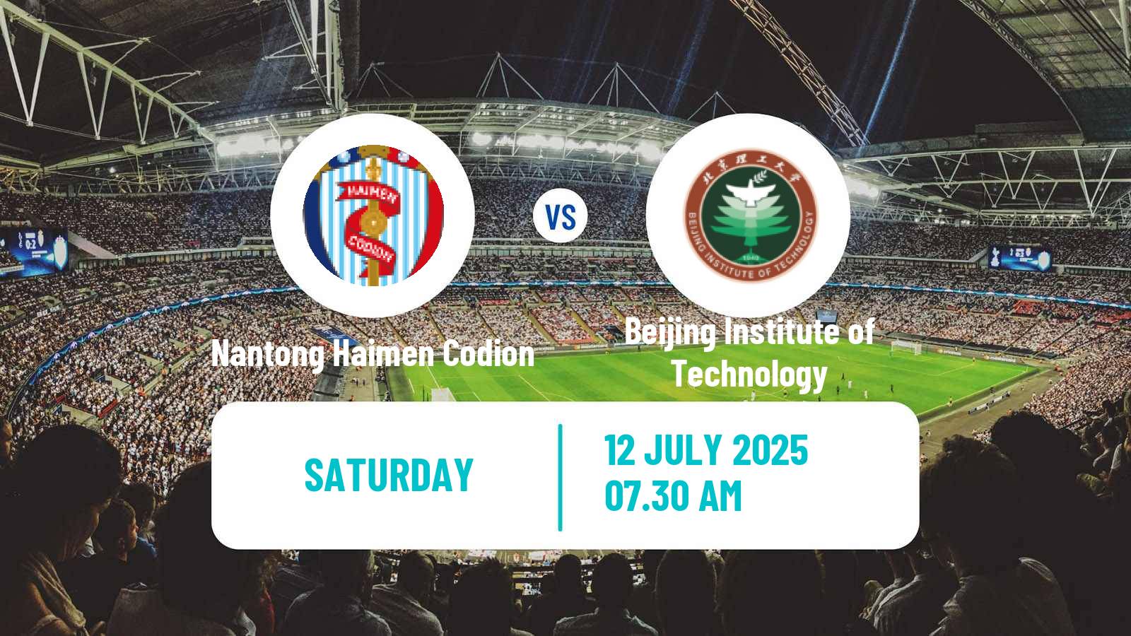 Soccer Chinese Yi League Nantong Haimen Codion - Beijing Institute of Technology