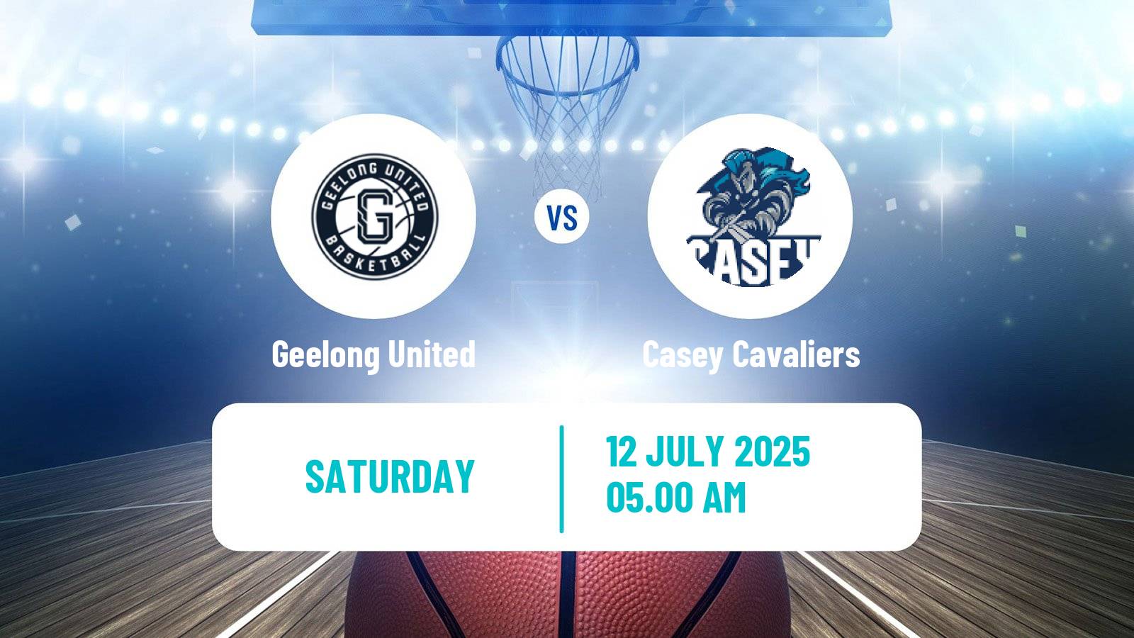 Basketball Australian NBL1 South Geelong United - Casey Cavaliers