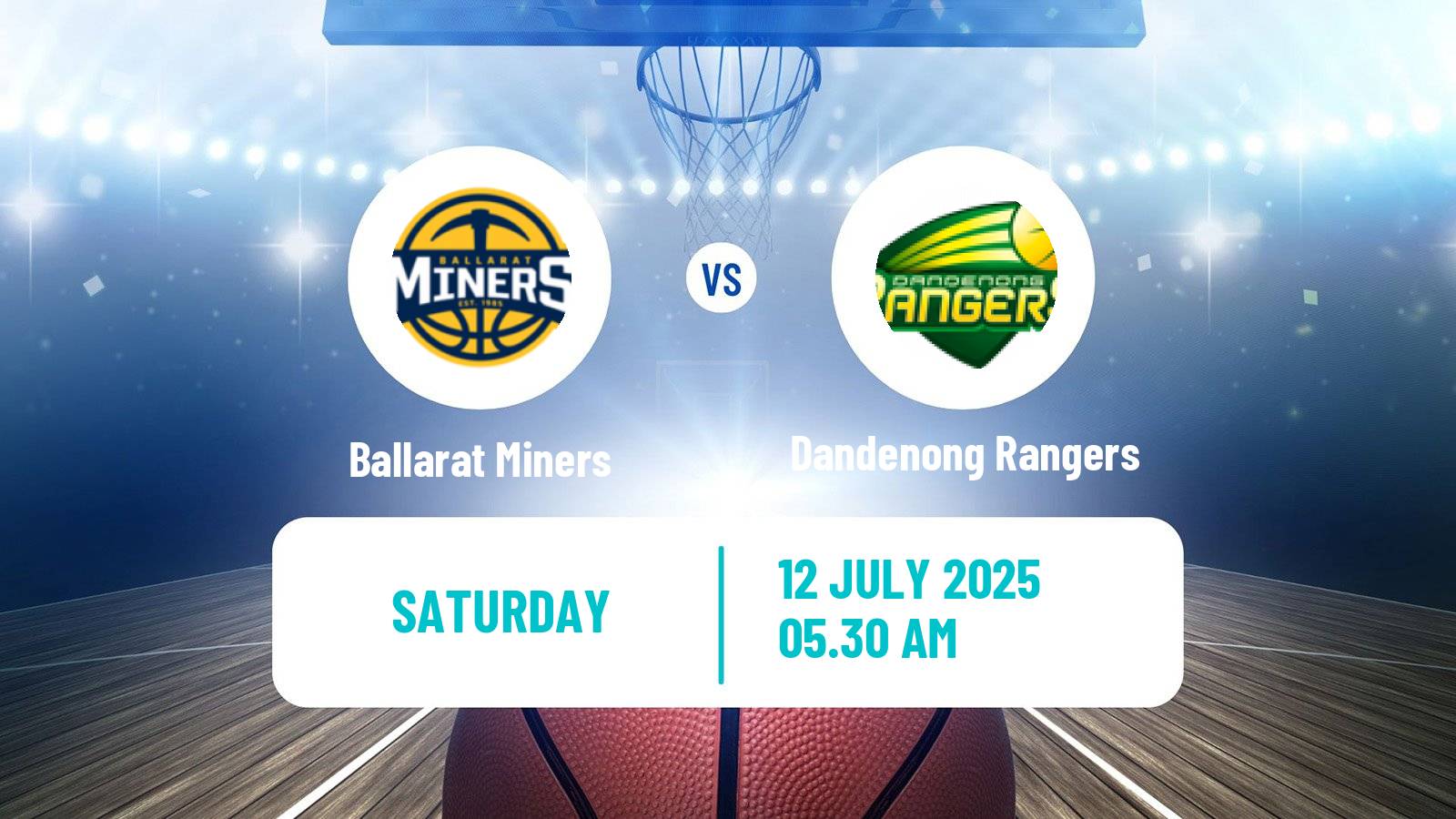 Basketball Australian NBL1 South Ballarat Miners - Dandenong Rangers