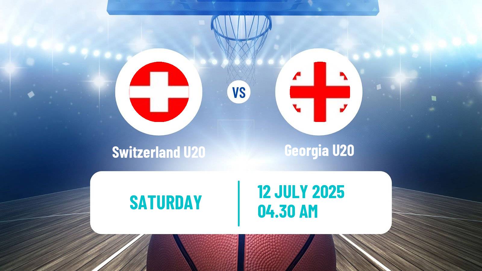 Basketball EuroBasket U20 B Switzerland U20 - Georgia U20