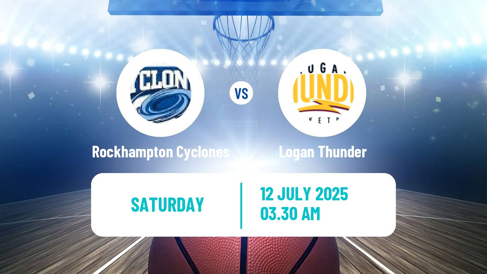 Basketball Australian NBL1 North Women Rockhampton Cyclones - Logan Thunder
