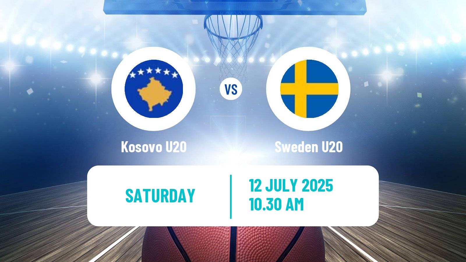 Basketball EuroBasket U20 B Kosovo U20 - Sweden U20