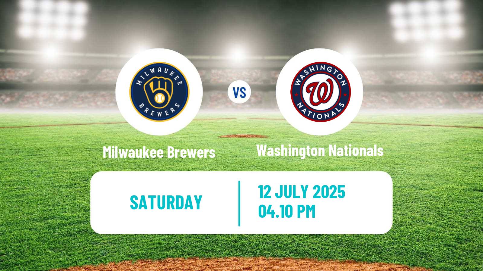 Baseball MLB Milwaukee Brewers - Washington Nationals