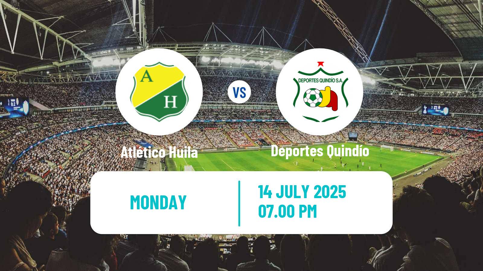 Soccer Colombian Primera B Atlético Huila - Deportes Quindío