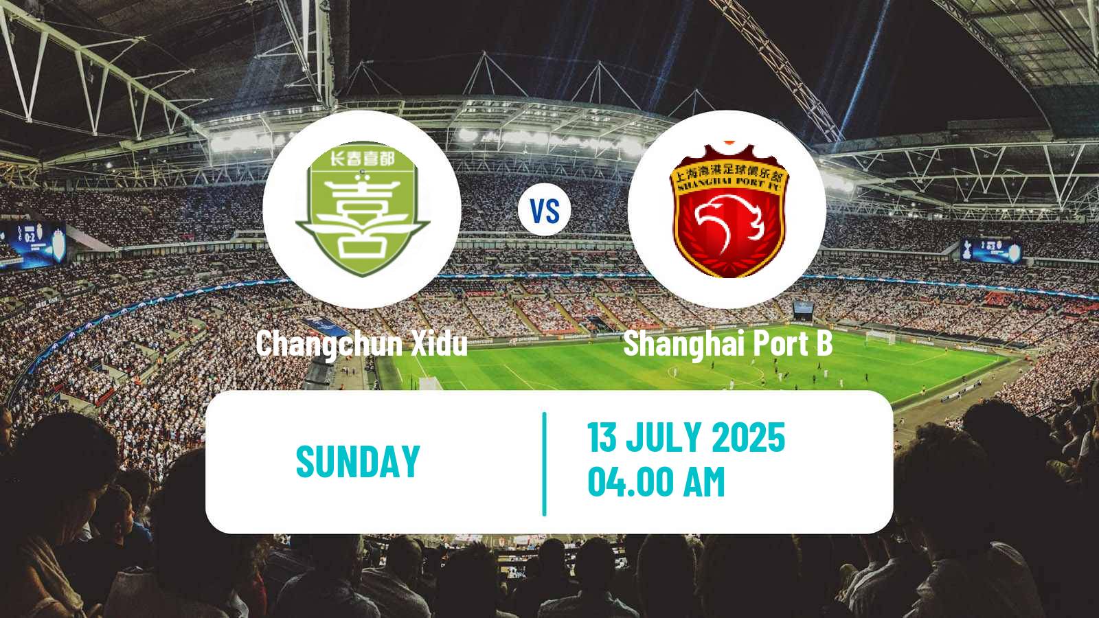 Soccer Chinese Yi League Changchun Xidu - Shanghai Port B