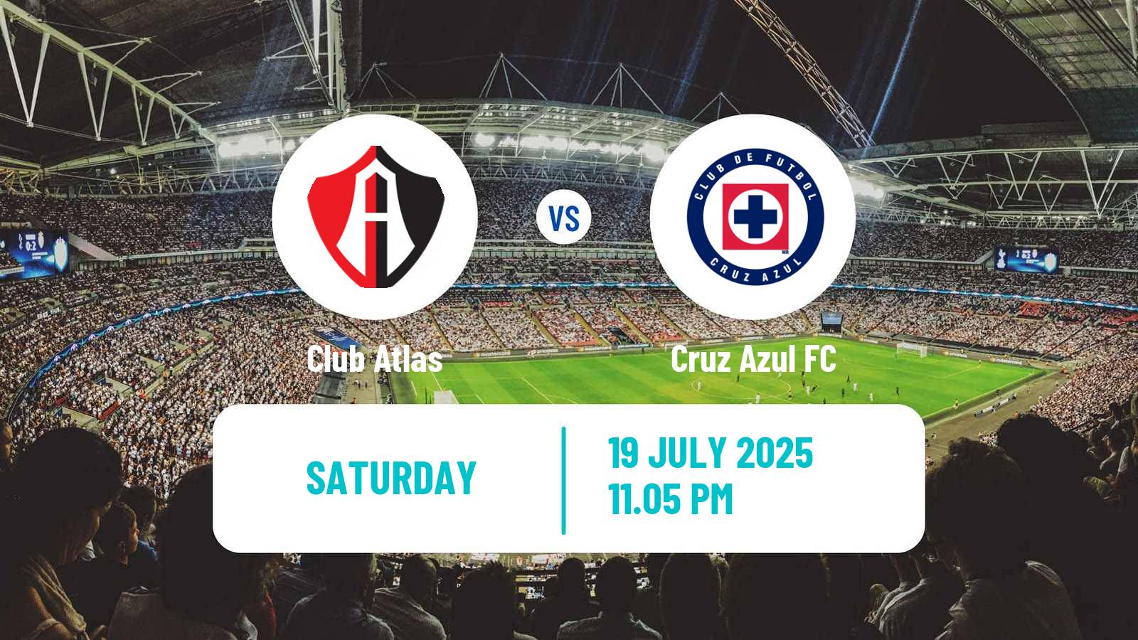Soccer Mexican Liga MX Atlas - Cruz Azul