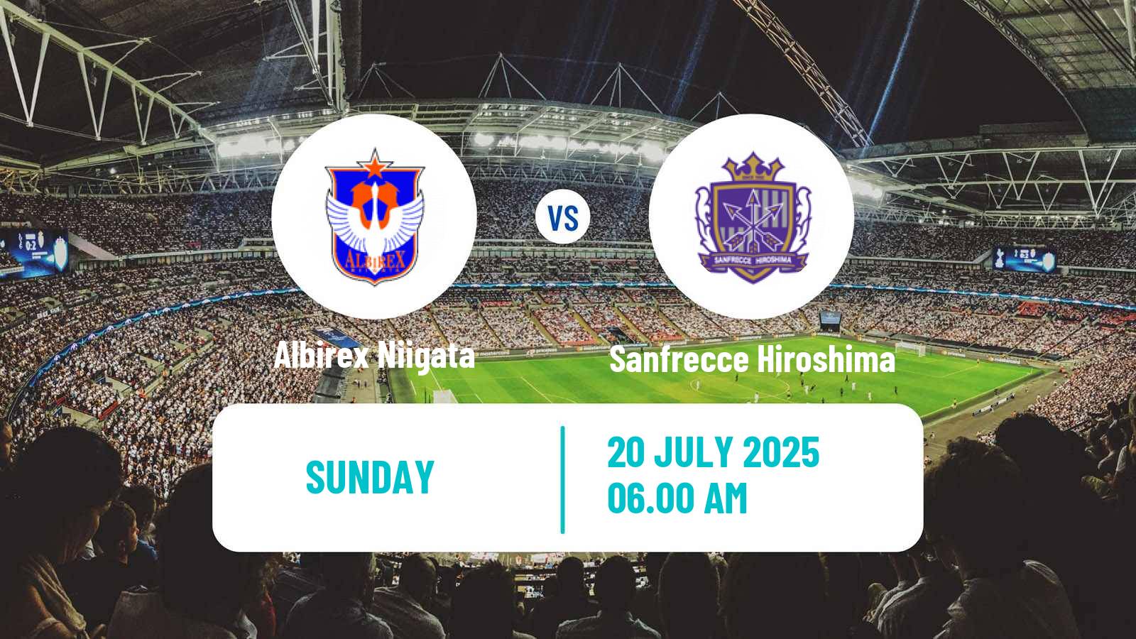 Soccer Japan J1 League Albirex Niigata - Sanfrecce Hiroshima