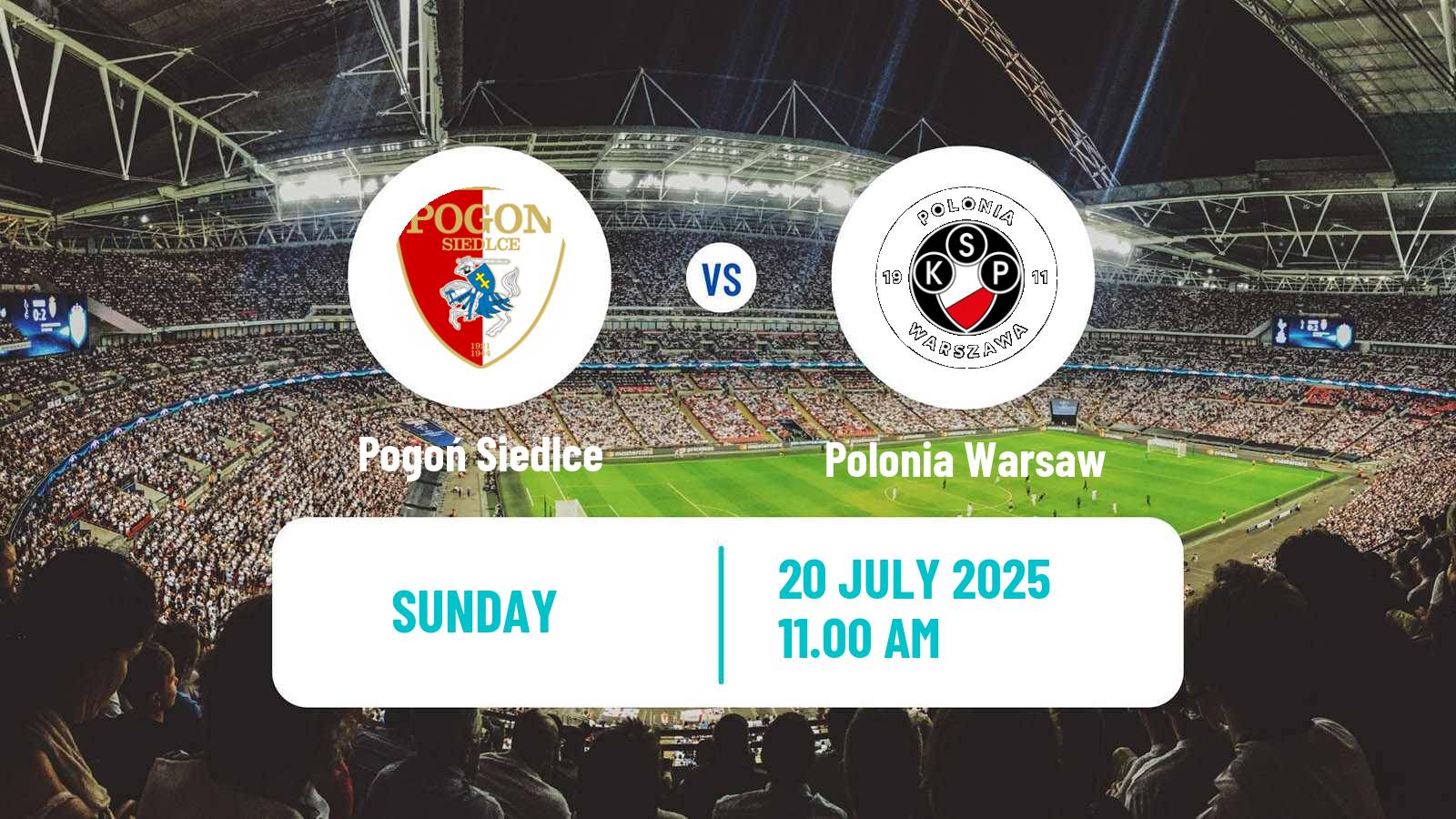 Soccer Polish Division 1 Pogoń Siedlce - Polonia Warsaw