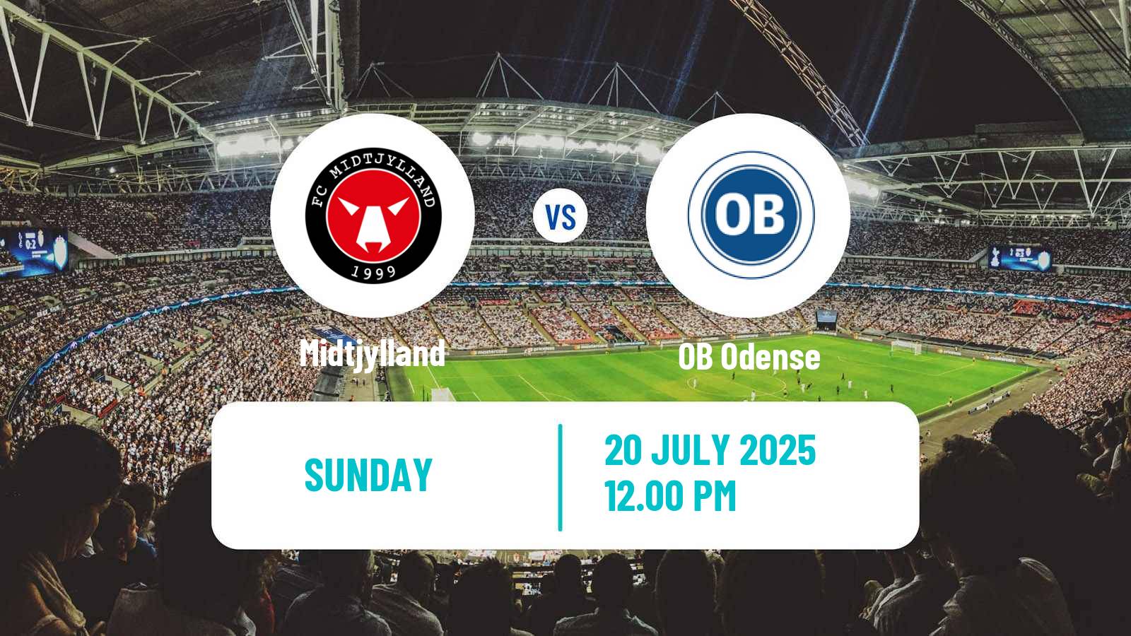 Soccer Danish Superliga Midtjylland - OB Odense