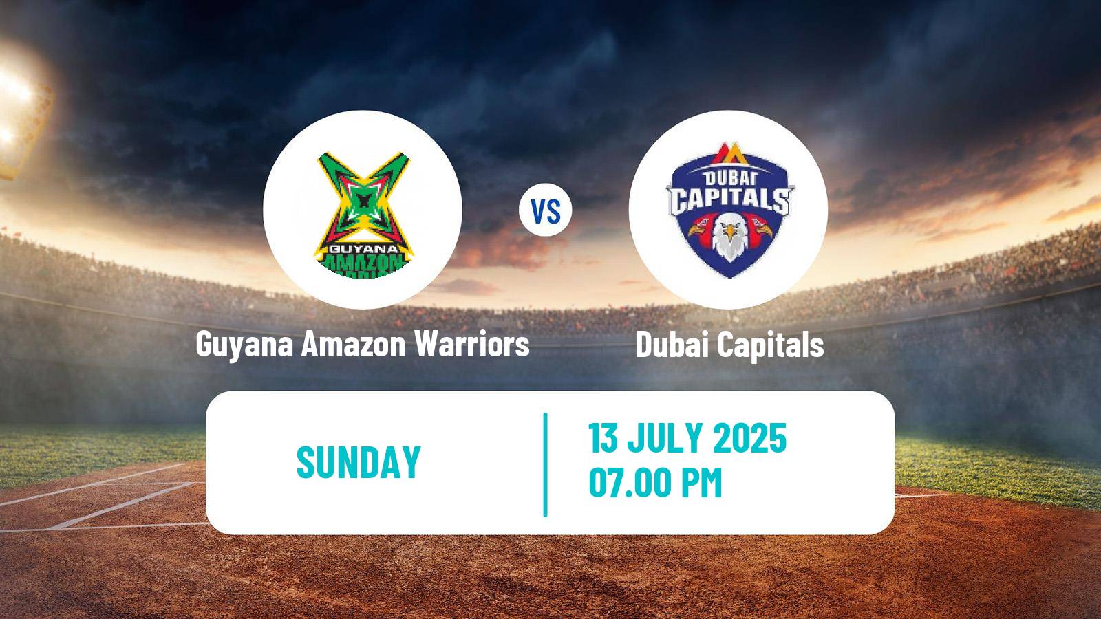 Cricket Global Super League Cricket Guyana Amazon Warriors - Dubai Capitals