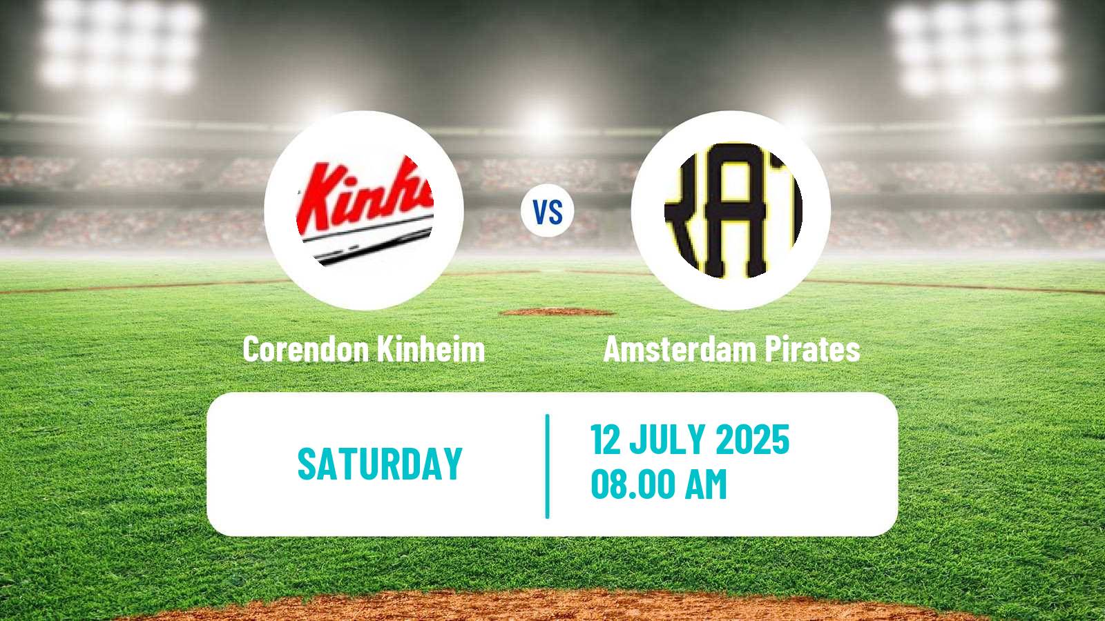 Baseball Dutch Hoofdklasse Baseball Corendon Kinheim - Amsterdam Pirates
