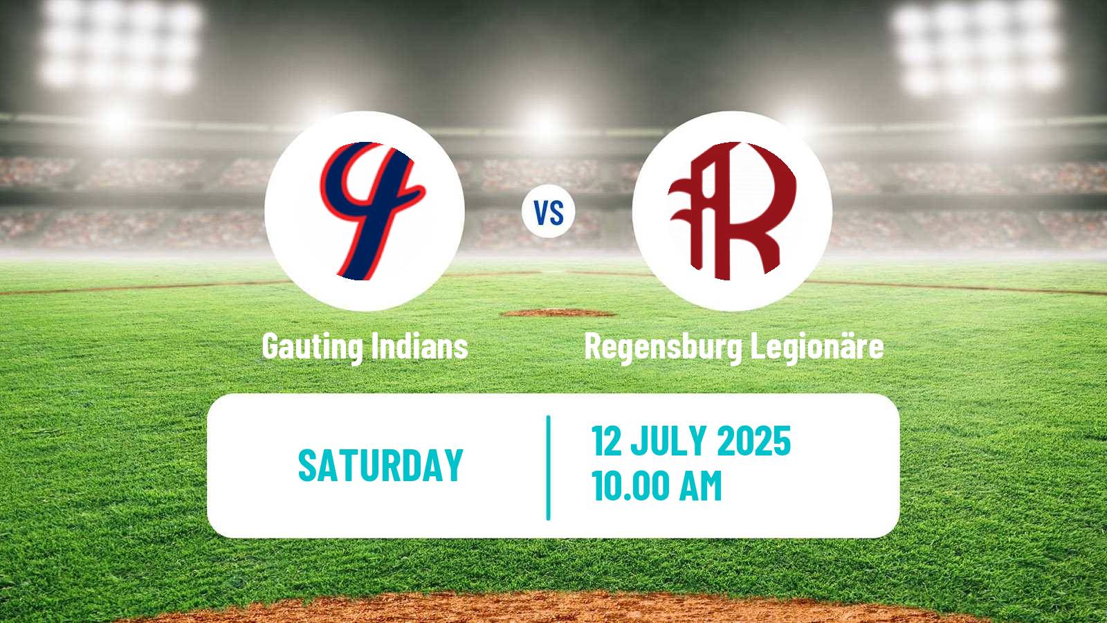 Baseball German Bundesliga South Baseball Gauting Indians - Regensburg Legionäre