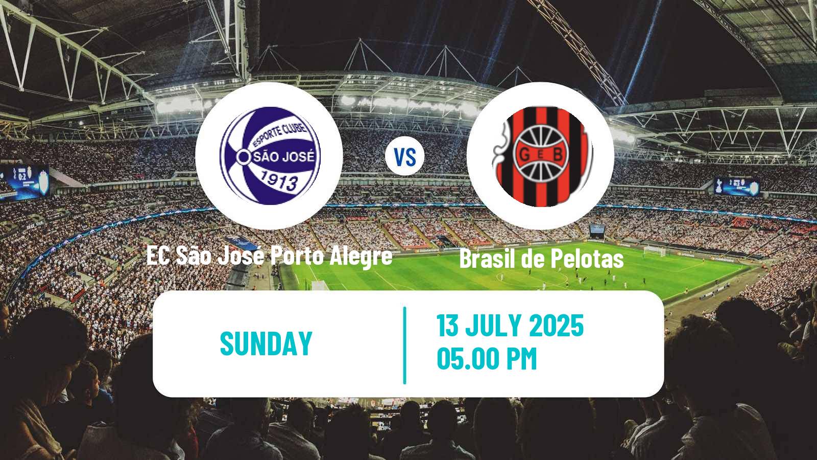 Soccer Brazilian Serie D EC São José Porto Alegre - Brasil de Pelotas