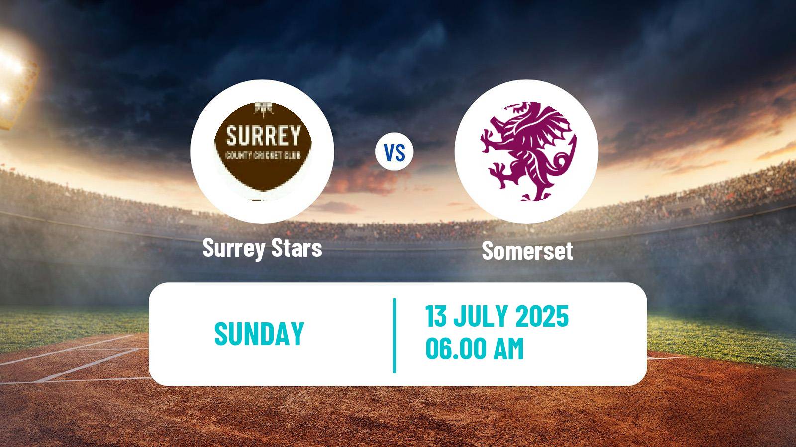Cricket Vitality Blast Women Surrey Stars - Somerset