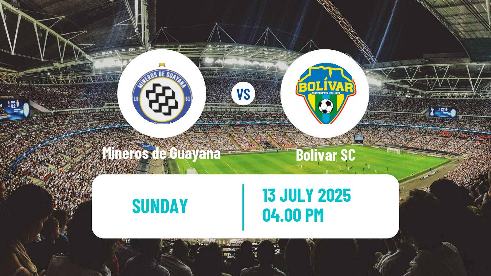 Soccer Venezuelan Segunda Division Mineros de Guayana - Bolivar